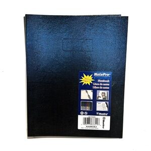 Notepro Black Hardcover Wire bound Notebook Planner Lined Paper Tabs 300 Pages